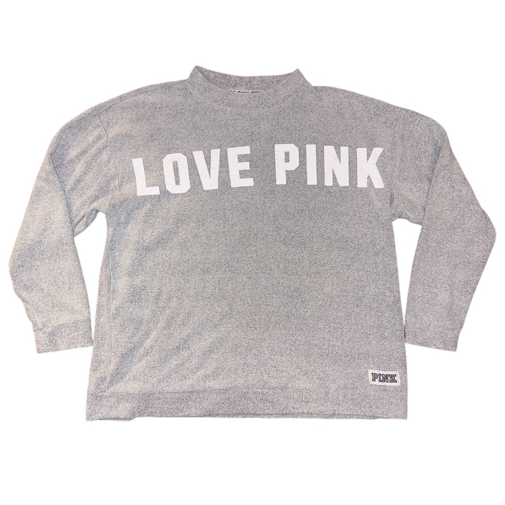 PINK Victoria's Secret Gray Long Sleeve Pullover Sweater